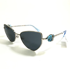 Swarovski Sunglasses SK7003 400187 Polished Silver with Large Blue Crystals 130 picture