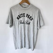 Vintage 90s Fruit Of The Loom Mens T-Shirt Size L Grey Waite Park Babe Ruth USA picture
