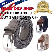 Elastic Fabric Braided Belt,Enduring Stretch Woven Belt for Unisex Men/Women/Jun picture