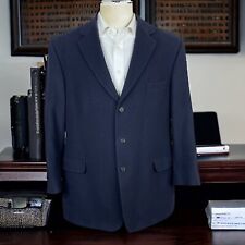 Jos A Bank Sport Coat Mens 46R Navy Camel Hair Soft picture