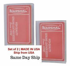 Set of 2 USA Made Trifold Plastic Wallet Inserts Picture Card Holder 6 Pages picture