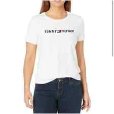 Tommy Hilfiger Women's Short Sleeve Embroidered Crew Neck T Shirt XS NWT picture