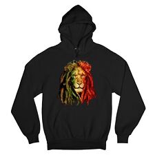 Lion with Dreadlocks Sweatshirt Rastafari Jah Jamaica Marijuana 420 Hoodie picture