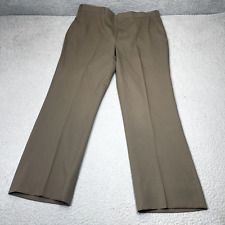 Vintage Norman Hilton Pants Men 38x30 Brown Trousers Slacks Casual Wool USA Made picture