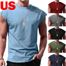 US Mens Muscle Tank Tops Shirt Sleeveless Athletic Bodybuilding Workout T-Shirts picture
