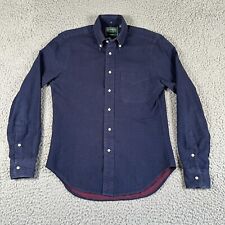 Gitman Bros Shirt Men's Small Blue Geometric Button Down Vintage Made In USA picture