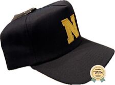US Naval Academy Surplus Embroidered N Snapback Hat - Made In USA picture
