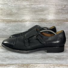 J & M 1850 Johnston & Murphy Mens Double Monk Black Leather Loafers Size 12 M picture