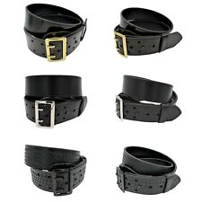 Perfect Fit Sam Browne Duty Belt Black Leather Size 28-60 Police Security USA picture