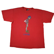 Vintage 2000's Gorillaz Mens Large Red T Shirt 2-D Damon Albarn Deltron 3030 Y2K picture