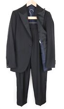 SUITSUPPLY La Spalla Men Suit UK36R Tuxedo Single-Breasted Black Wool 2 Piece picture