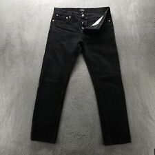 APC Jeans Mens 32x29 Black Straight Petite Standard Button Fly Denim picture