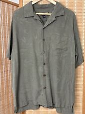 Tommy Bahama “Straight Up With A Twist” Embroidered Silk Button Up Shirt Size L picture