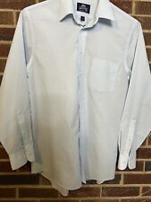 Stafford Shirt Men's Size 15 1/2 Blue Button Down Super Shirt Wrinkle Free picture