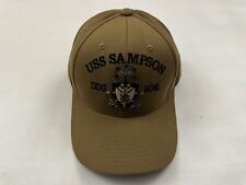 USS SAMPSON DDG 102 The Corps United States Beige Snapback Hat Cap One Size picture