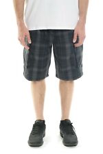YAGO Men's Elastic Waist Drawstring Relaxed Fit Plaid Cargo Shorts S-5XL GI1  picture