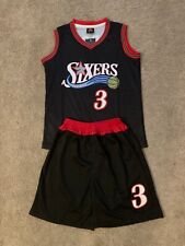 Youth Iverson Jersey + Shorts Uniform Philadelphia 76ers Basketball - 3T-Boys XL picture