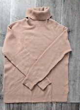 Halogen Women's 100% Cashmere Soft Turtleneck Sweater Pullover Camel Tan Size  M picture