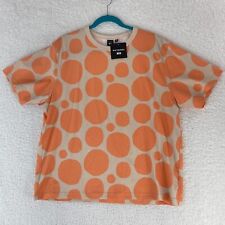 Marimekko x Uniqlo Orange Polka Dot T-Shirt Womens Crew Neck Casual Size XXL picture