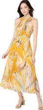 New Ted Baker Ansa Cross Front Pleated Chiffon MIDI Dress NWT $395 picture