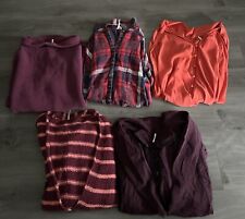 LOT of 5 Women Free People Mix Styles Sizes Colors Blouses Sweaters Plaid Blazer picture