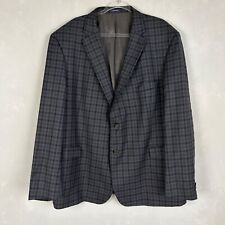 JB Britches size 54L Logan blazer sport jacket 100% wool navy plaid picture