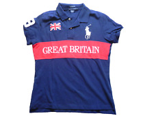 Ralph Lauren Shirt Womens Extra Large The Skinny Polo Great Britain #3 Big Logo picture