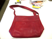 Coach red leather purse, 10.5 inches wide picture