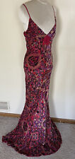 VINTAGE Stunning Etro Velvet Floral dress/ size 44 ITA picture