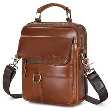 BAIGIO Men's Genuine Leather Shoulder Bag Messenger Briefcase CrossBody Handbag picture