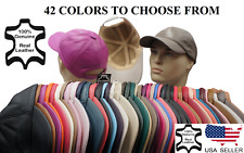 New 100% Real Genuine Lambskin Leather Baseball Cap Hat Sports Visor 42 COLORS picture