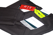 PERRY ELLIS mens MODERN FIT dress pants BLACK FLAT FRONT STRETCH 38 30 NWT $95 picture