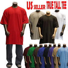 Big and Tall TEE Men Heavy Weight Plain S/S T-shirts Crew Neck Solid TALL 8OZ B picture