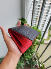 Black Bifold Wallet For Men Real Alligator And Ostrich Leather Money Clip Luxury picture