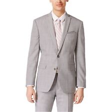 Bar III Men's Suit Jacket 44L Light Gray Slim Fit 2 Button picture