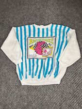 Vintage Arctic Circle Sweatshirt Adult Size Small Pullover Polar Bear Striped picture