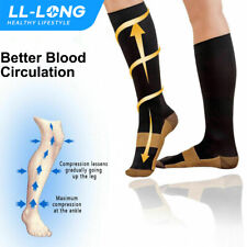 5 Pairs Compression Socks Copper Fit Knee High 20-30mmHg Energy Support Recover picture