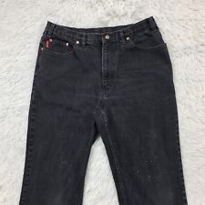 Vintage Mustang Jeans Mens 34x29 Black Faded Straight Denim Pants Tag 36x30 picture