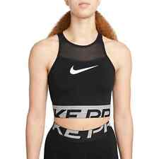 Nike Pro Dri-FIT Cropped Graphic Training Shirt DM7689-010 Black S picture