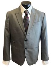 JF J. Ferrar Mens Suit Jacket Sz 42S Gray Slim Fit 2 Button Sport Coat Blazer picture