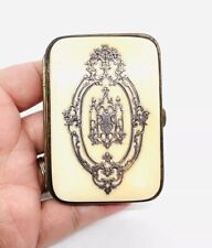 Antique Victorian French Ivory Ivorine Sterling Silver Overlay Coin Purse picture