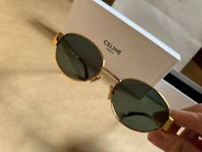 Celine Triomphe CL40235U Sunglasses Gold Frame with Green Lenses picture