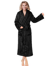 Womens Robe Fleece Bathrobe Long Warm Spa Bath Robe Shower Lightweight Plus Size picture