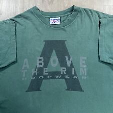 Vintage 1990s Reebok Above The Rim T-Shirt Men XL Basketball Green Made In USA picture