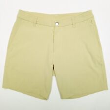 Lululemon Commission Yellow Green WovenAir Mesh Travel Golf Casual Shorts - 30 picture