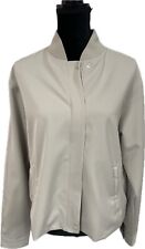 Athleta Endless Bomber Jacket Size Med Tall Abalone Grey picture
