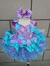 Jenniferwu Baby Girl Pageant Dress Handmade Beaded Dress Toddler Princess G588BL picture