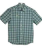 R.M. Williams LS Green Navy Plaid Shirt Sz XL Royal Flying Doctor Service Logo picture