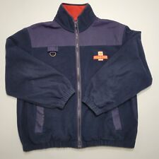 Royal Mail Vintage Men’s XL Blue Fleece Bomber Full Zip Jacket picture