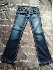 Women's Mek Denim Avondale Bootcut Jeans  Size 31x36 Low Rise Blue Dark Wash picture